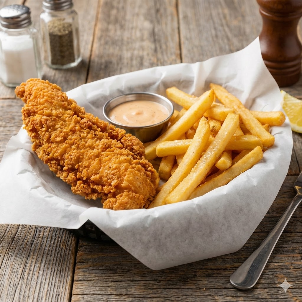 1Pc Chicken Strip & Chips