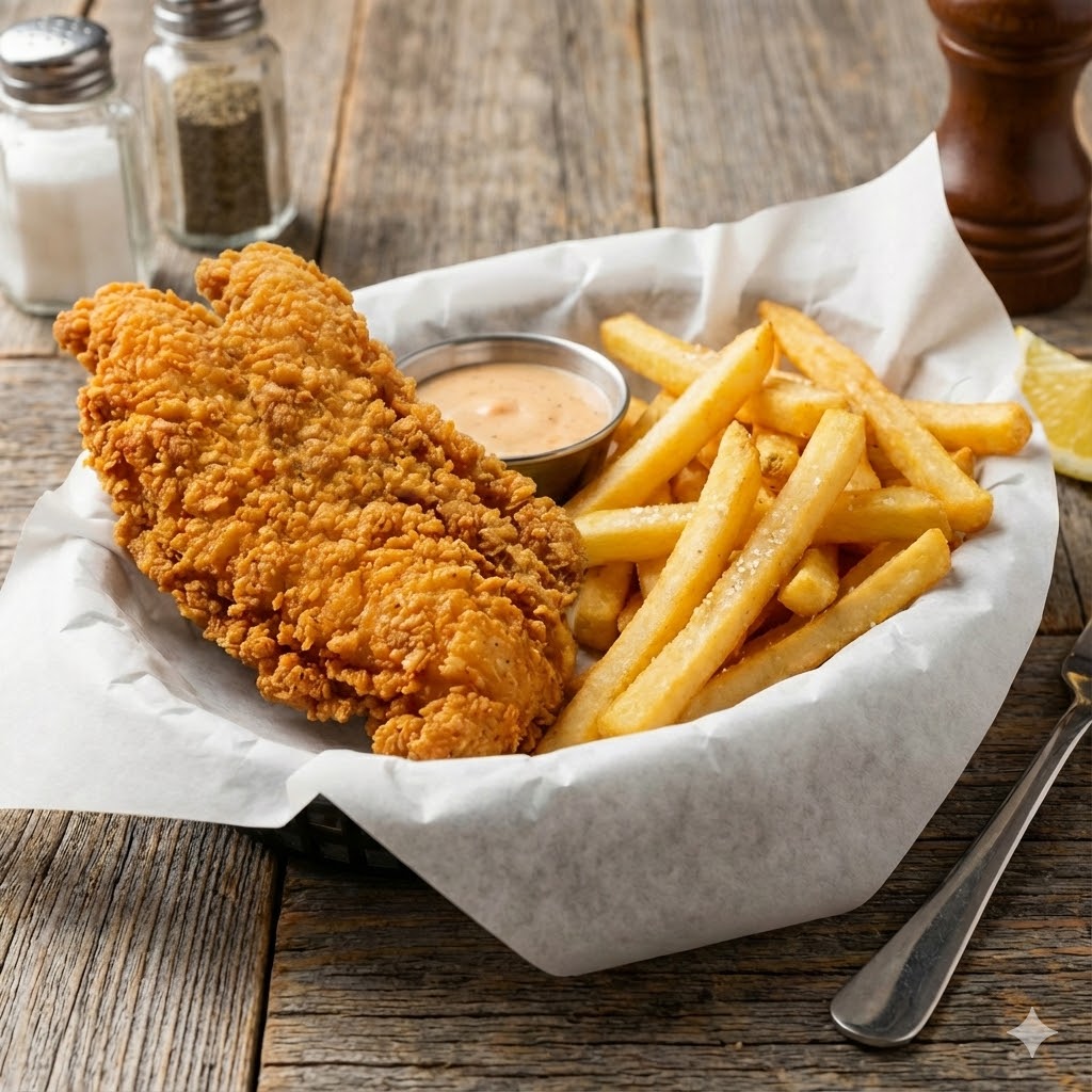 2Pc Chicken Strip & Chips