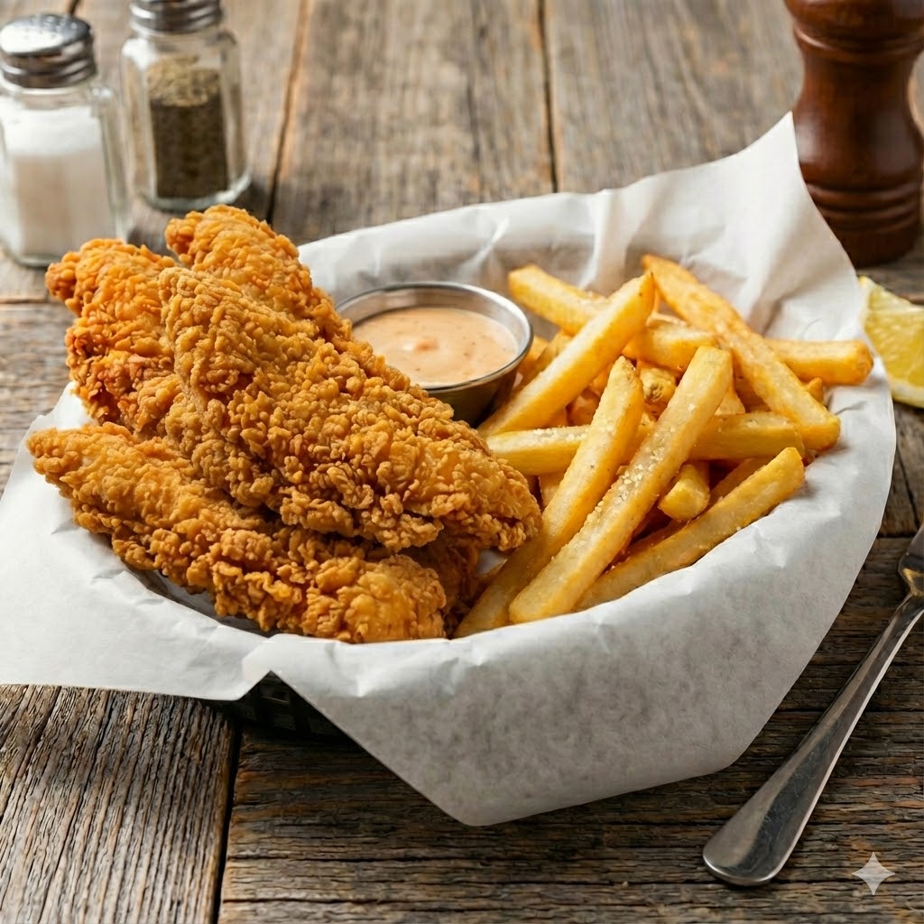 4Pc Chicken Strip & Chips