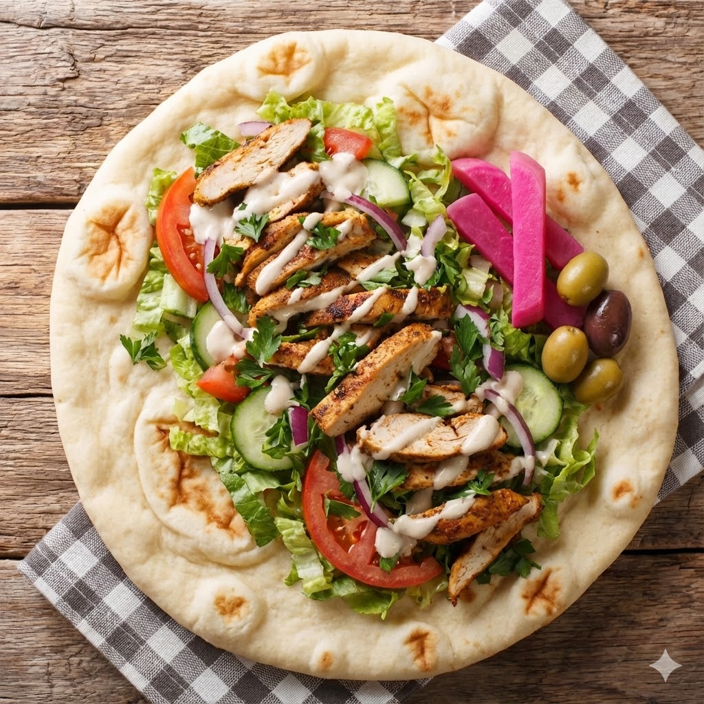 Chicken Shawarma on Naan