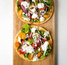 Salad on Pitta Bread with Cheese