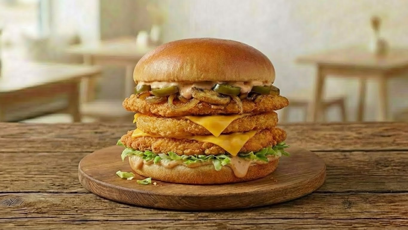King Triple Chicken Burger
