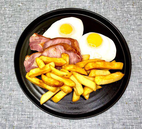 Bacon + Eggs + Chips