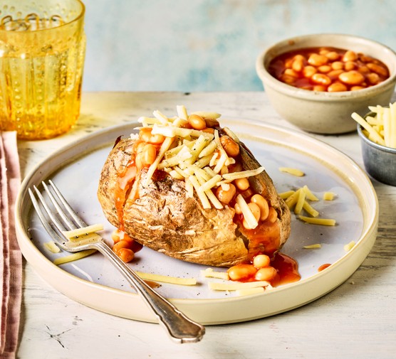 Jacket Potato with Cheese and Beans
