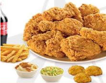8 Pcs of Chicken 3 Fries and 3 Coleslaw