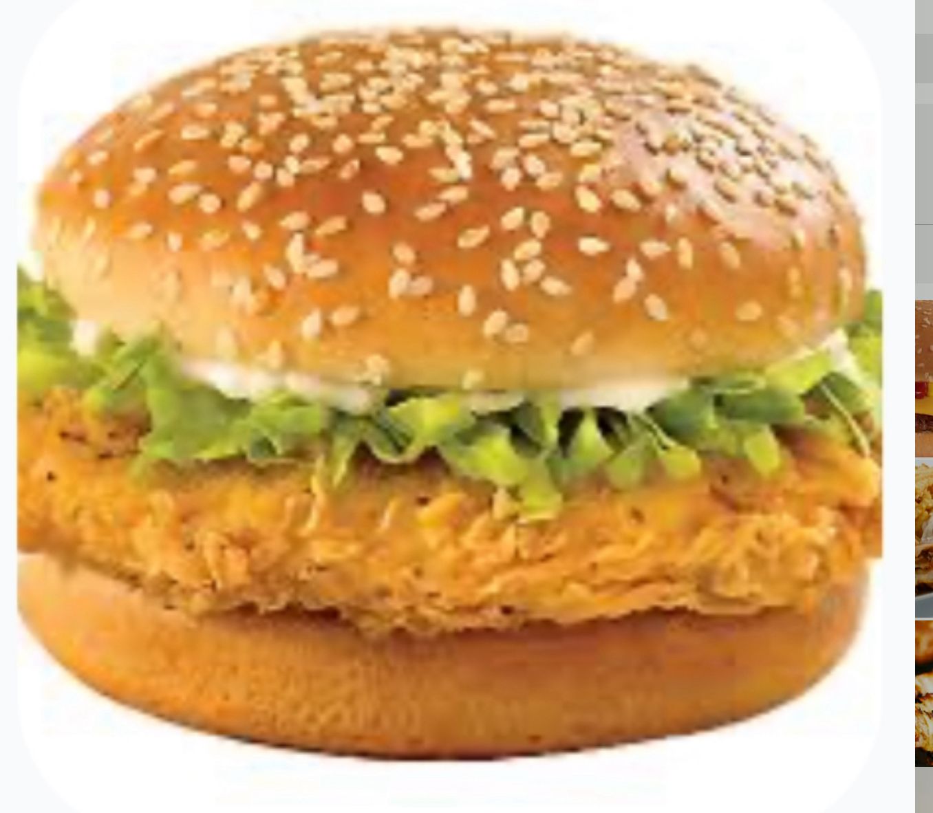 Single Chicken Burger