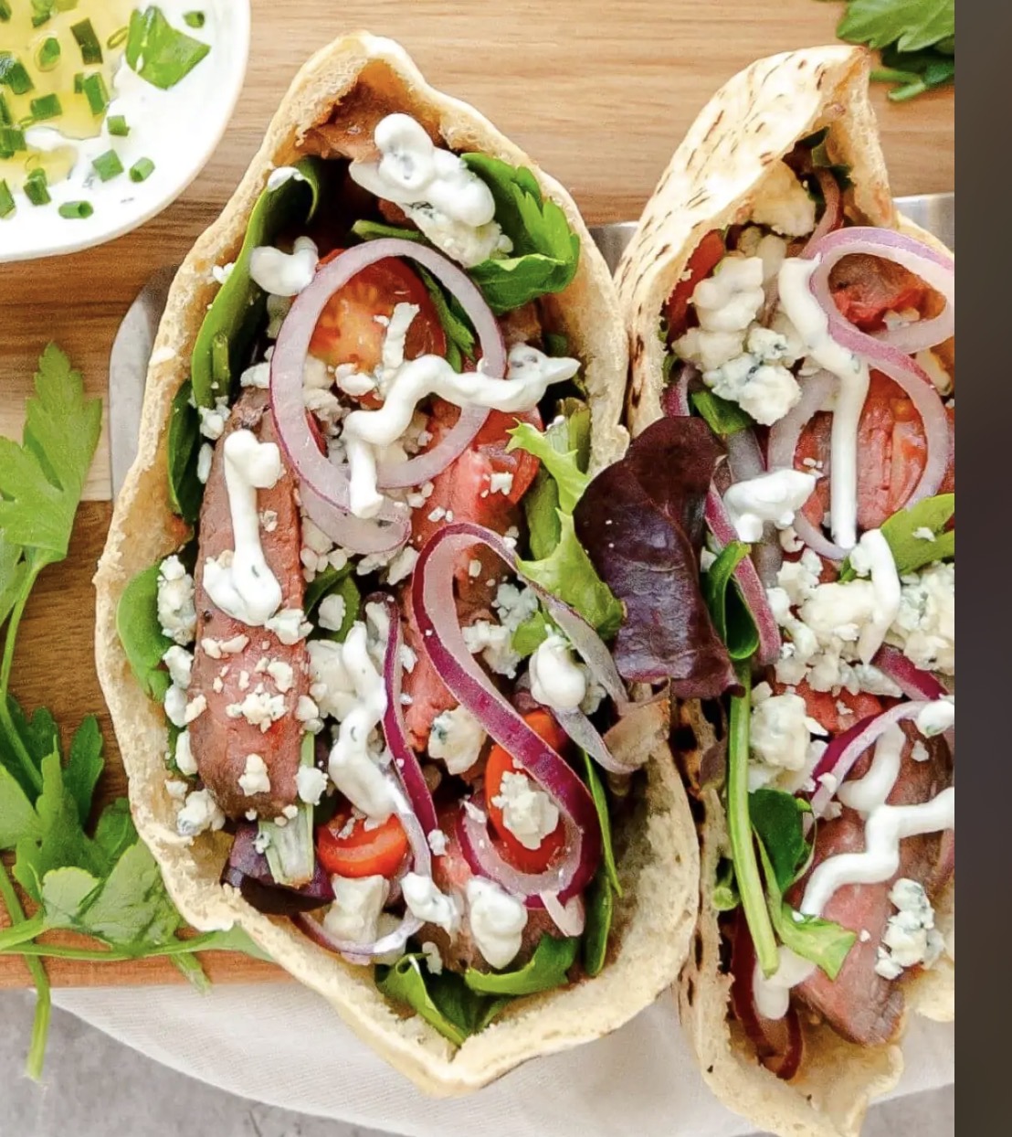 Pitta Salad & Cheese