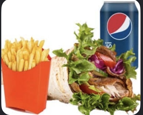 Kebab wrap meal