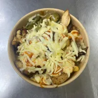 Chicken loaded fries