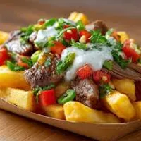 Pulled Lamb Loaded fries