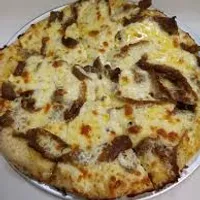 Garlic Bread with Cheese and Donner