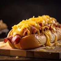Hot Dog with Cheese & Bacon